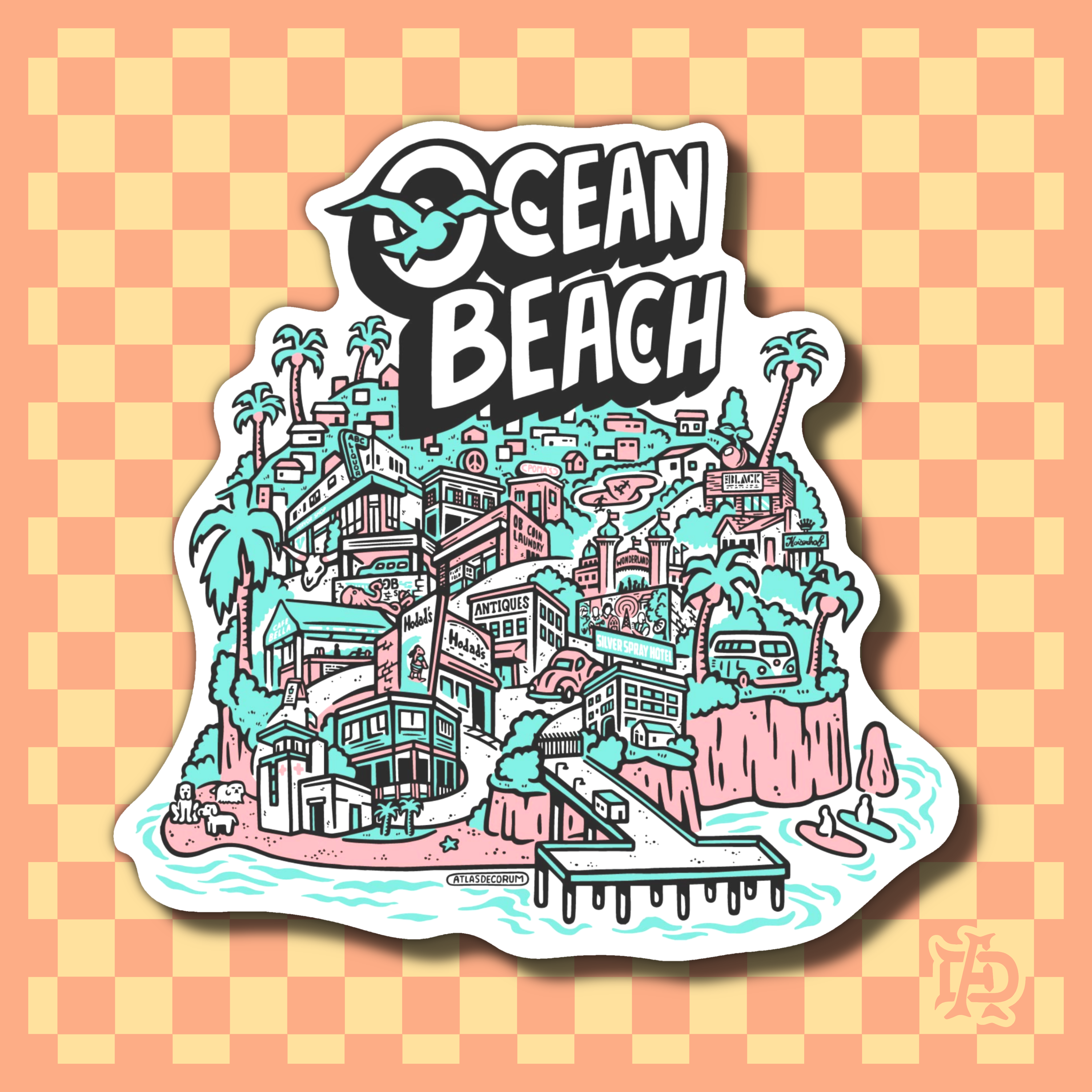 Ocean Beach Sticker